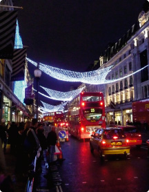 Anchored festive lights