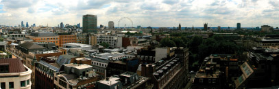 Eiger Eye View of City Scape