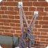 Abseiling anchor points with rope and Karibiners attached