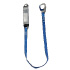 Webbing energy absorbing lanyard